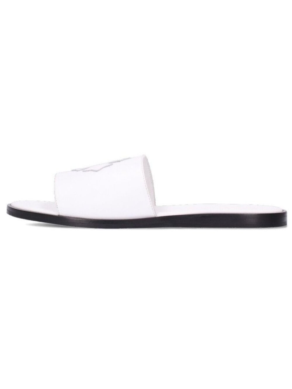 ★SOLD★ Chrome Hearts CH Slide Leather CH Plus Patch Sandals 46 - Picture 2 of 5